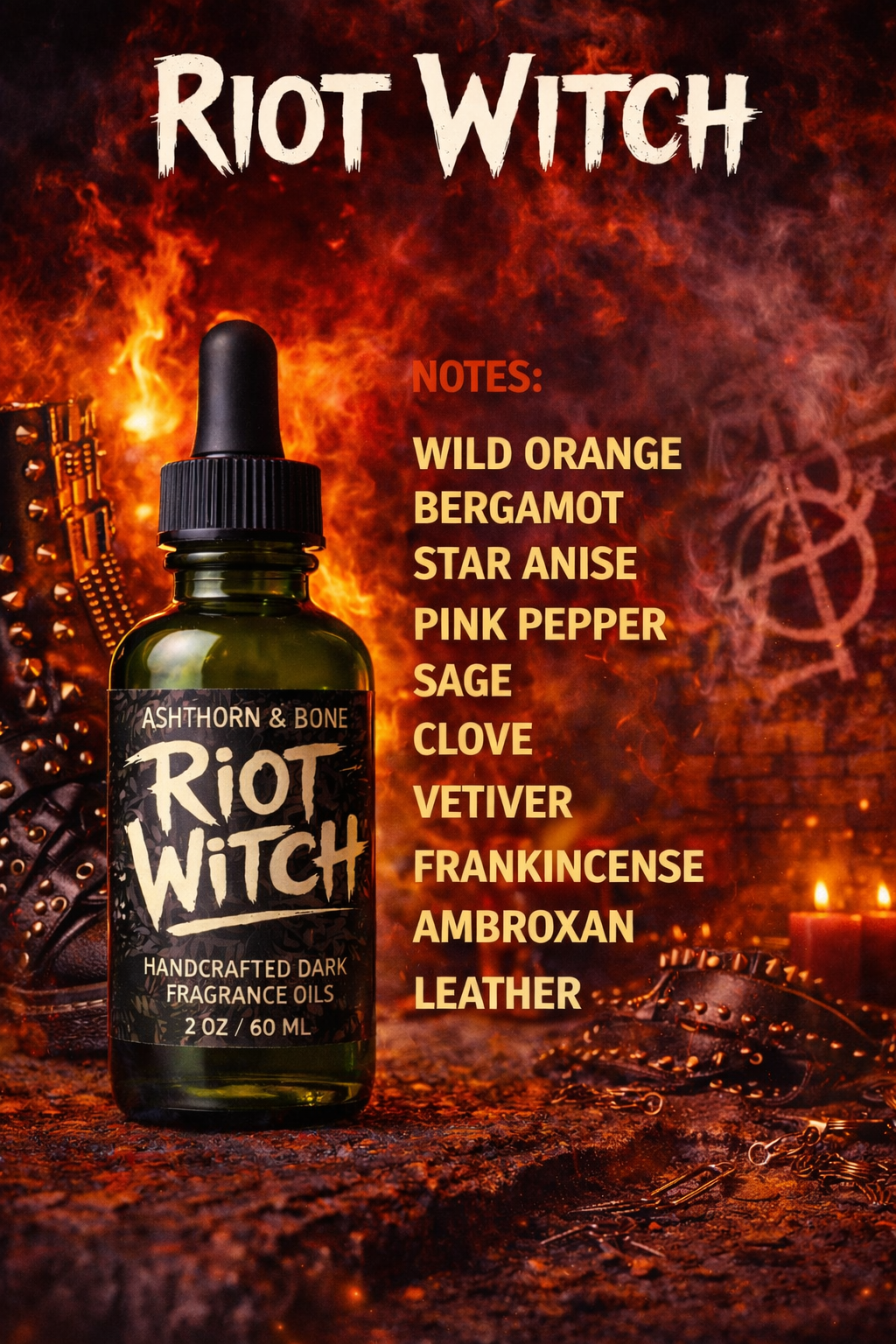 Riot Witch Dark Perfume Oil (wild orange, pink pepper, frankincense)