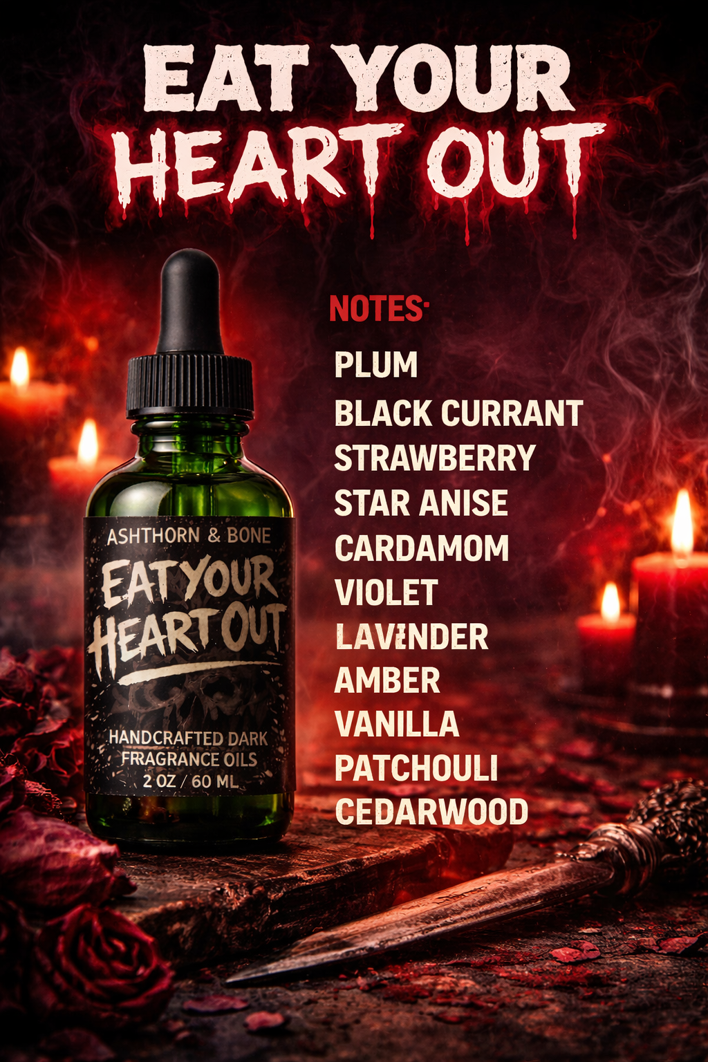 Eat Your Heart Out Dark Perfume oil (plum, star anise, cedarwood)